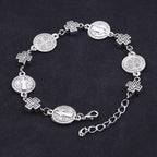 Pulsera de Protección con Medalla y Cruz de San Benito