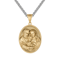 Collar con Medalla de la Sagrada Familia: José, María y Jesús