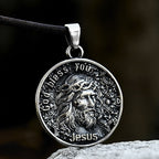 Collar con Dije de Jesús "Dios te Bendiga" Estilo Clásico