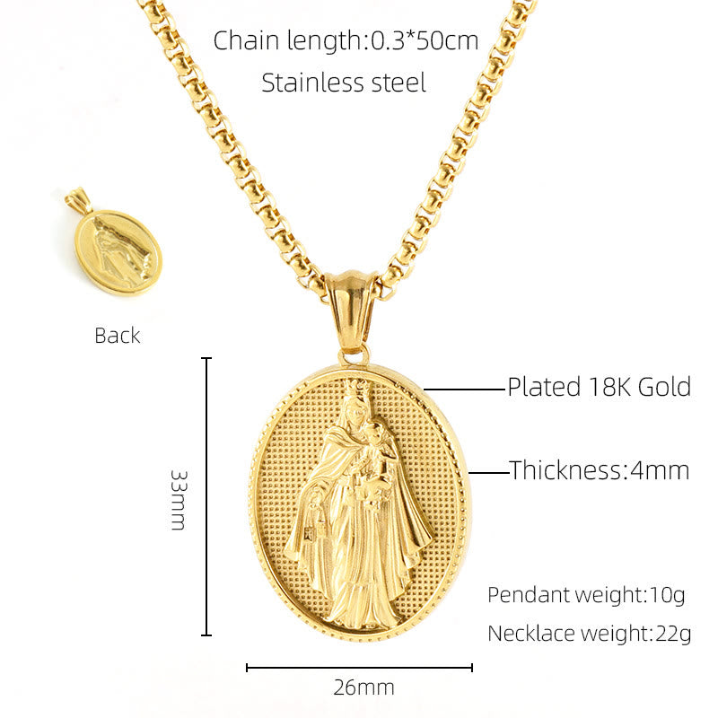 Collar con 11 Dijes de Bendición de Íconos Clásicos Estilo Retro