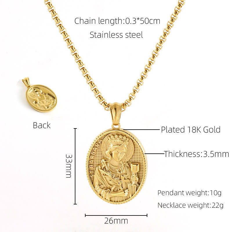 Collar con 11 Dijes de Bendición de Íconos Clásicos Estilo Retro