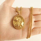 Collar con 11 Dijes de Bendición de Íconos Clásicos Estilo Retro