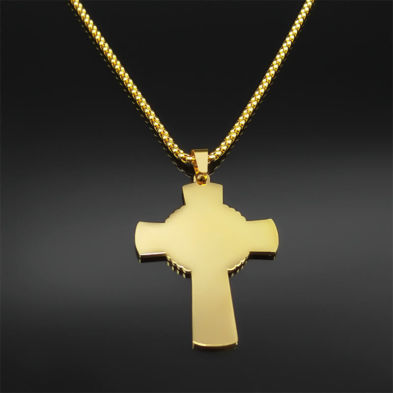 Collar de Cruz con Halo Eucarístico y Vid Multielemento