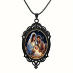 Collar de Aleación de la Natividad con Borde Vintage Negro Estilo Gótico
