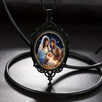 Collar de Aleación de la Natividad con Borde Vintage Negro Estilo Gótico