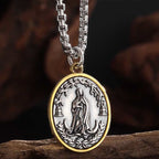 Collar de Aleación con Medalla de la Virgen de Guadalupe Estilo Retro