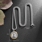 Collar de Aleación con Medalla de la Virgen de Guadalupe Estilo Retro