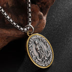Collar de Aleación con Medalla de la Virgen de Guadalupe Estilo Retro