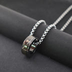 Anillo y Collar de Cadena con Versículo Bíblico Estilo Combinado