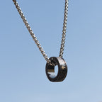 Anillo y Collar de Cadena con Versículo Bíblico Estilo Combinado