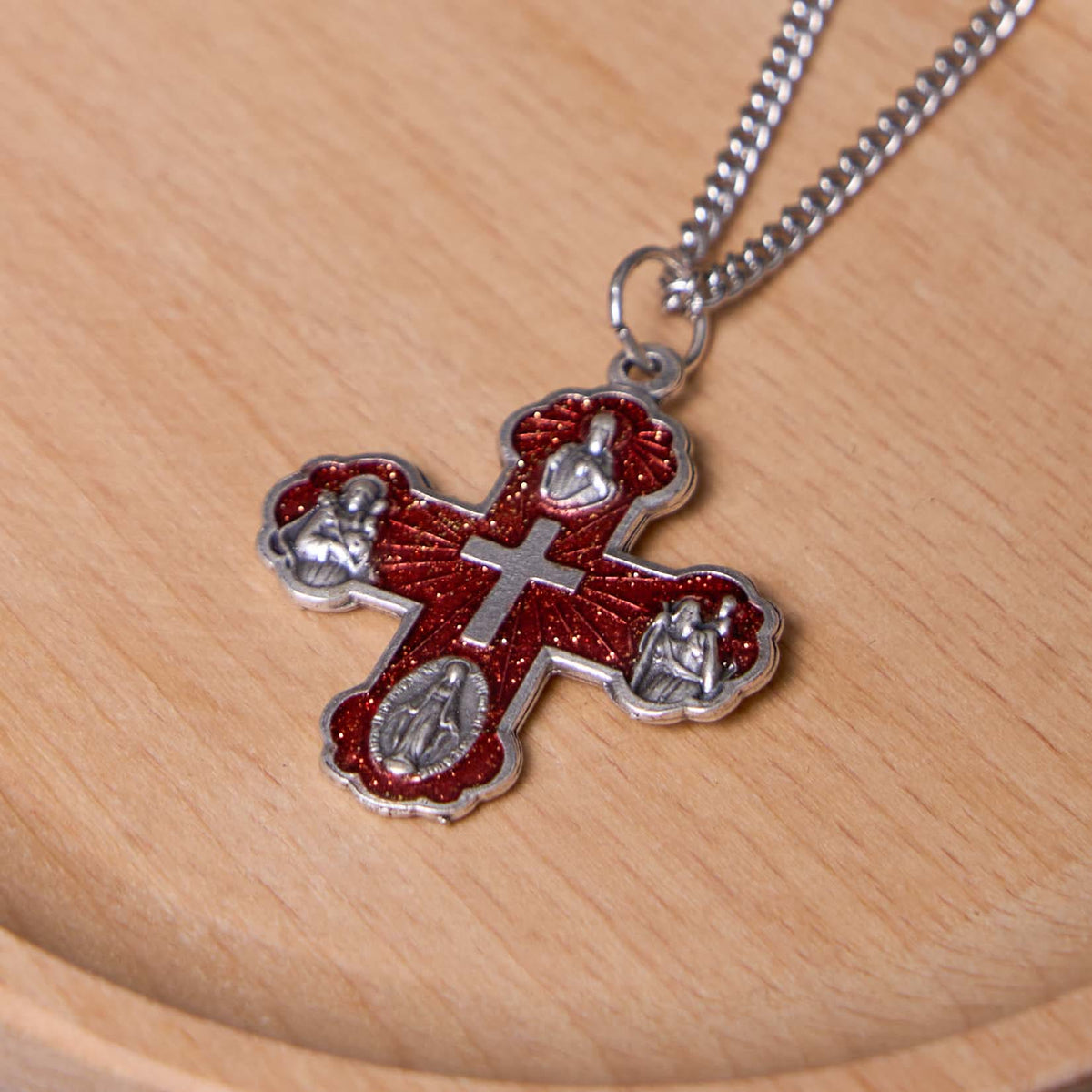 Classic Style Carmelite Five-in-One Four-Way Cross Pendant Alloy