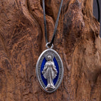 Collar con Dije de la Medalla Milagrosa de la Virgen Estilo Clásico