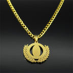 Collar con Dije de Rama de Olivo y Virgen de Guadalupe con Circonias Estilo Clásico