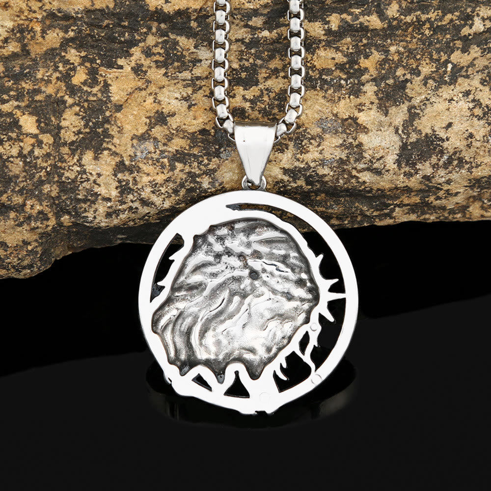 Collar con Dije Corona de Espinas de Jesús Estilo Retro Punk
