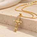 Lightweight Luxury Style Crucifix with Diamonds Pendant Necklace