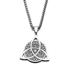 Collar de Acero Inoxidable con Dije Triquetra Estilo Minimalista