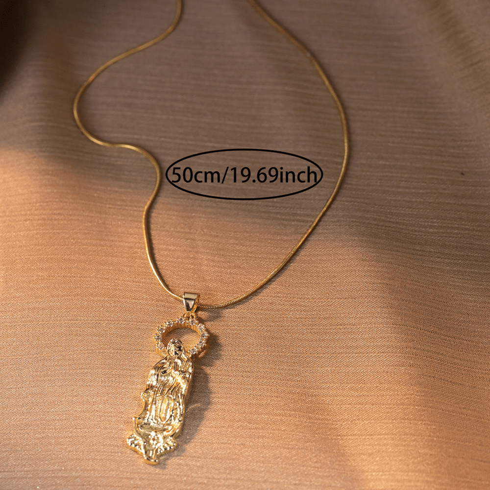 Collar con Dije de la Asunción de la Virgen y la Virgen de Guadalupe Estilo Lujo
