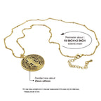 Collar con Dije de San Benito en Latón Bañado en Oro Estilo Refinado