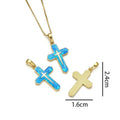 Collar con Dije de la Crucifixión en Cobre Estilo Minimalista