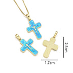 Collar con Dije de la Crucifixión en Cobre Estilo Minimalista