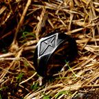 Anillo de Cruz Vintage en Acero de Titanio Estilo Retro
