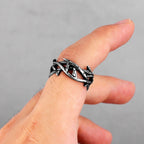 Anillo de Acero de Titanio Corona de Espinas de Jesús Estilo Retro