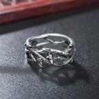 Anillo de Acero de Titanio Corona de Espinas de Jesús Estilo Retro
