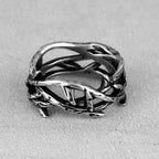 Anillo de Acero de Titanio Corona de Espinas de Jesús Estilo Retro