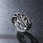 Anillo de Acero de Titanio Corona de Espinas de Jesús Estilo Retro