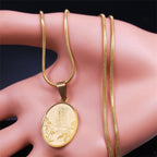 Collar de Bendición Artesanal con Dije de la Virgen de Fátima Estilo Clásico