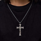 Collar de Aleación con Dije Crucifijo Cruz de Jesús Estilo Retro Clásico