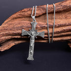 Collar de Aleación con Dije Crucifijo Cruz de Jesús Estilo Retro Clásico
