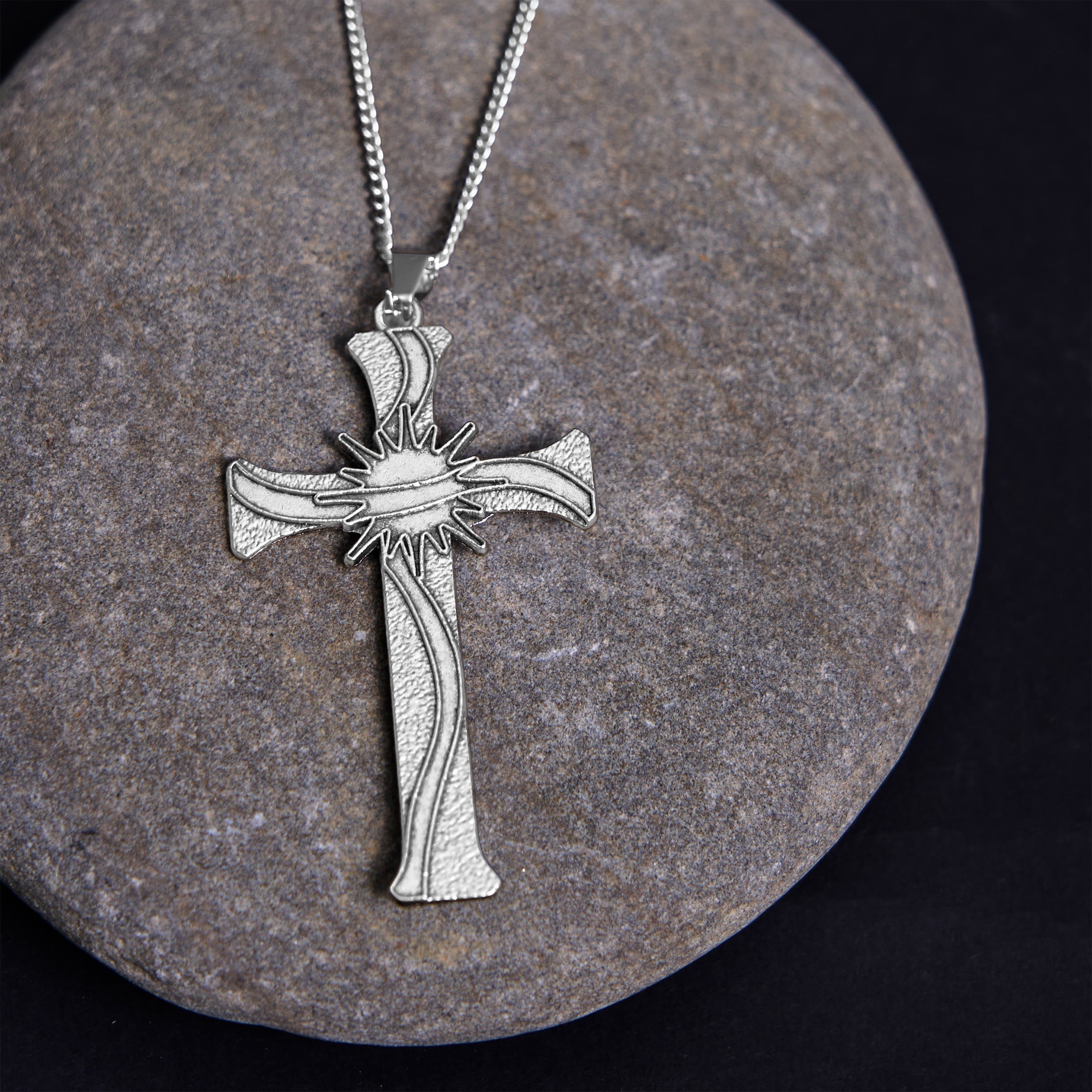 Collar de Aleación con Dije Crucifijo Cruz de Jesús Estilo Retro Clásico