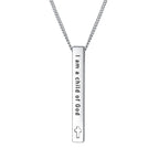 Collar con Dije de Versículo Bíblico de Fuerza e Inspiración Estilo Minimalista (8 versículos)