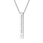 Collar con Dije de Versículo Bíblico de Fuerza e Inspiración Estilo Minimalista (8 versículos)