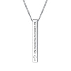 Collar con Dije de Versículo Bíblico de Fuerza e Inspiración Estilo Minimalista (8 versículos)