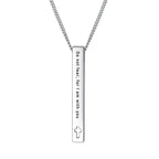 Collar con Dije de Versículo Bíblico de Fuerza e Inspiración Estilo Minimalista (8 versículos)