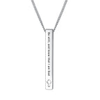 Collar con Dije de Versículo Bíblico de Fuerza e Inspiración Estilo Minimalista (8 versículos)
