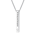Collar con Dije de Versículo Bíblico de Fuerza e Inspiración Estilo Minimalista (8 versículos)