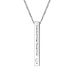 Collar con Dije de Versículo Bíblico de Fuerza e Inspiración Estilo Minimalista (8 versículos)