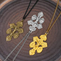 Collar con Dije Crucifijo del Perdón Grabado a Doble Cara en 3 Colores Estilo Clásico