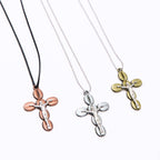 Collar Religioso con Dije Amuleto Crucifijo Protector Estilo Sencillo