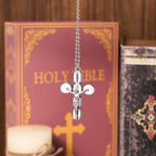 Collar Religioso con Dije Amuleto Crucifijo Protector Estilo Sencillo