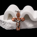 Collar Religioso con Dije Amuleto Crucifijo Protector Estilo Sencillo