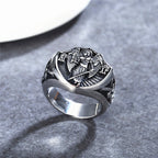 Anillo de Protección y Fuerza del Ángel de la Guarda San Miguel Estilo Retro