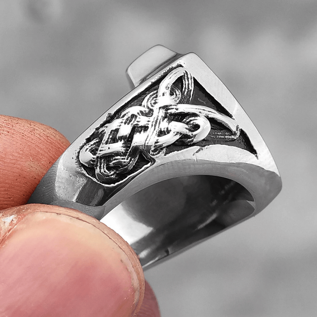 Anillo de Protección y Fuerza del Ángel de la Guarda San Miguel Estilo Retro