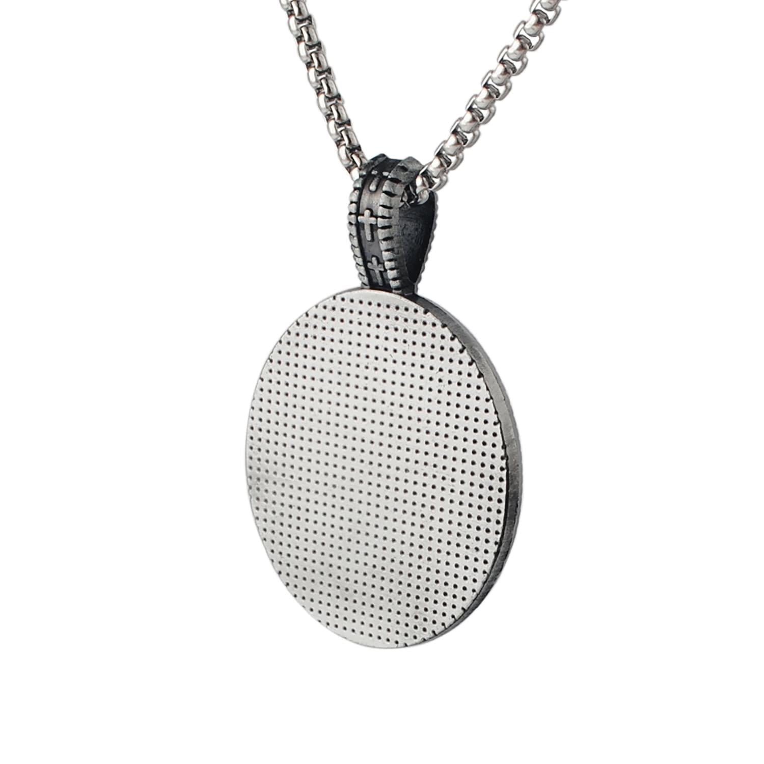 Collar con Dije "San Cristóbal Protégenos" Estilo Clásico