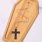 Collar con Dije de la Cruz de la Trinidad, Padre, Hijo y Espíritu Santo Estilo Clásico