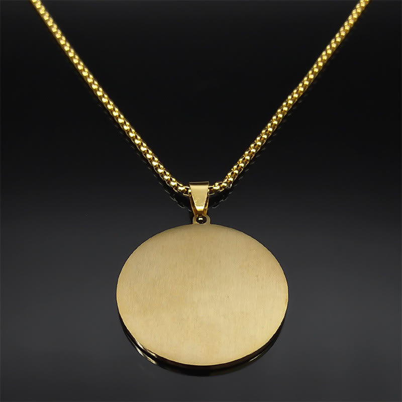 Collar con Dije de Bendición Sagrada "San Miguel Protégenos" Estilo Clásico