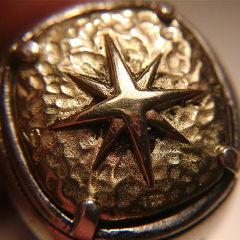 Anillo de Bendición Sagrada Estrella de Belén y Cruz Estilo Clásico